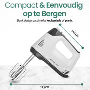 thumbnail: Emerio  Handmixer - Turbofunctie - 5 snelheden - RVS - 400W