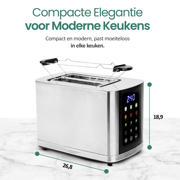 thumbnail: Emerio  Broodrooster - Digitaal kleurendisplay - RVS - 800W