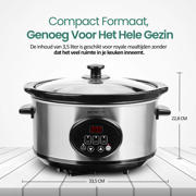 thumbnail: Emerio  Slowcooker - 3,5L - Digitaal display - 240W