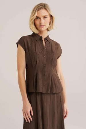 blouse bruin