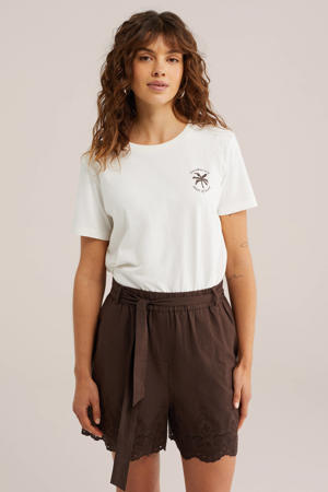 T-shirt met backprint wit