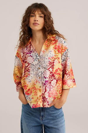 gebloemde blouse multi