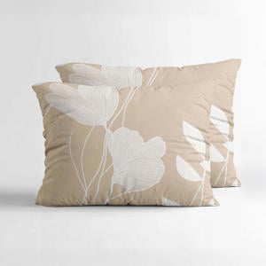 katoenen kussensloop beige (60x70 cm) (set van 2)