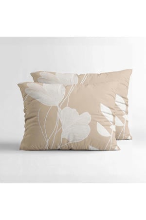 katoenen kussensloop beige (60x70 cm) (set van 2)