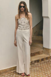 thumbnail: Mango cropped top met stippen ecru