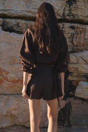 thumbnail: Mango linnen skort bruin