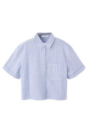 thumbnail: Mango blouse met krijtstreep blauw