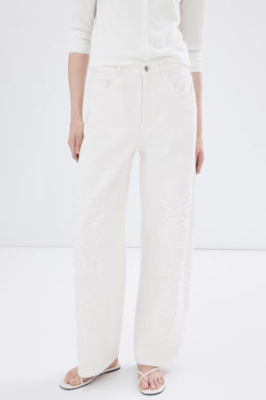 wide leg jeans ecru