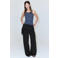 Mango straight high waist broek zwart