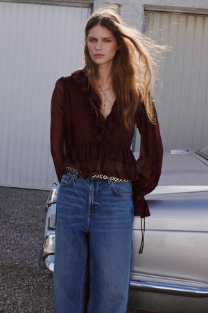 blouse donkerbruin