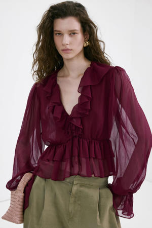 blouse donkerrood