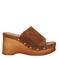Manfield suède muiltjes cognac