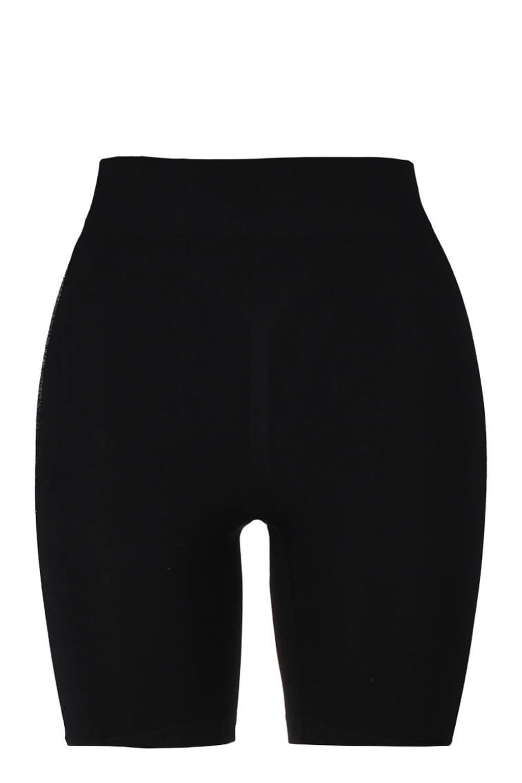 Zwarte dames Marianne seamless cycling short van viscose met skinny fit, high waist en effen