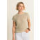 Expresso fijngebreide top beige