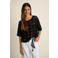 Expresso trui crochet zwart