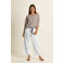 Expresso gestreepte top beige