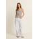 Expresso gestreepte top beige