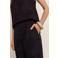 Expresso straight fit casual broek broderie zwart