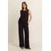 Expresso straight fit casual broek broderie zwart