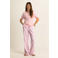 Expresso regular waist flared broek met linnen lichtroze