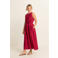 Expresso linnen zomerjurk rood