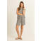Expresso wide leg regular waist gestreepte casual short zwart