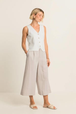high waist wide leg jeans lichtgrijs