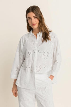 broderie blouse wit