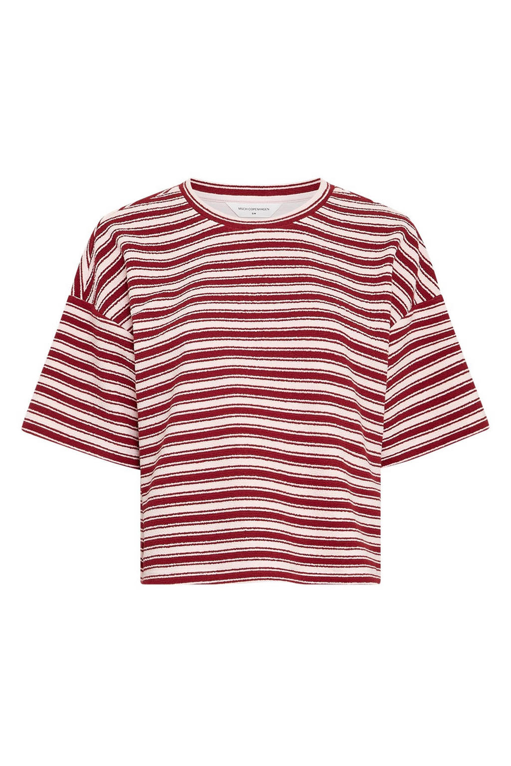 MSCH Copenhagen viscose gestreepte trui - donkerrood
