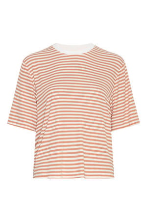 gestreept T-shirt - oranje