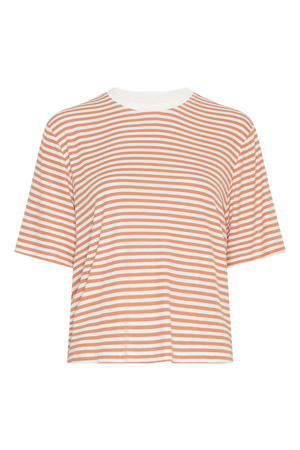 gestreept T-shirt - oranje