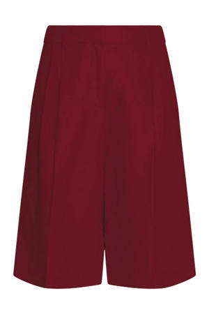 viscose regular fit chino short - donkerrood
