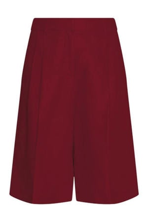 viscose regular fit chino short - donkerrood