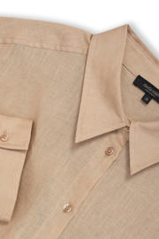 thumbnail: Claudia Sträter blouse met linnen beige