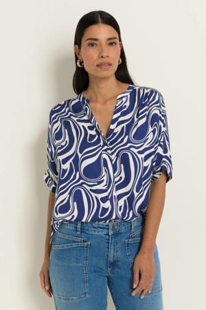 blouse blauw