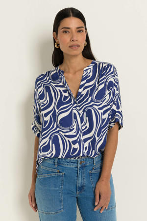 blouse blauw
