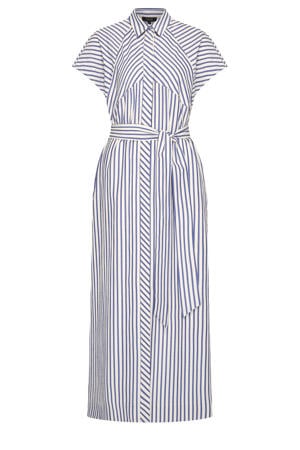 gestreepte blousejurk blauw
