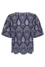 thumbnail: Claudia Sträter blousetop donkerblauw broderie