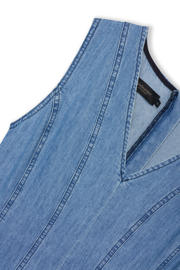 thumbnail: Claudia Sträter zomerjurk medium blue denim