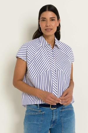 gestreepte blouse blauw