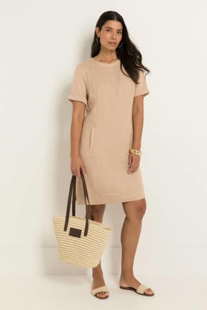 linnen zomerjurk beige