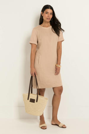 linnen zomerjurk beige