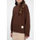 NIK&NIK gebreide sweater met backprint - donkerbruin