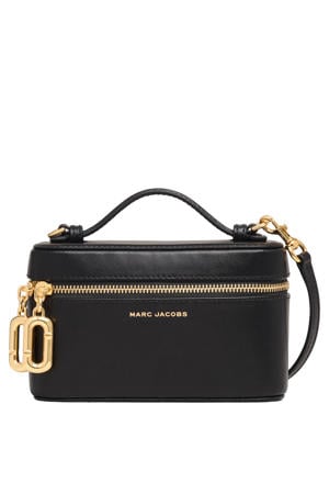 leren crossbody tas The E/W Vanity Bag zwart
