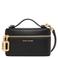 Marc Jacobs leren crossbody tas The E/W Vanity Bag zwart