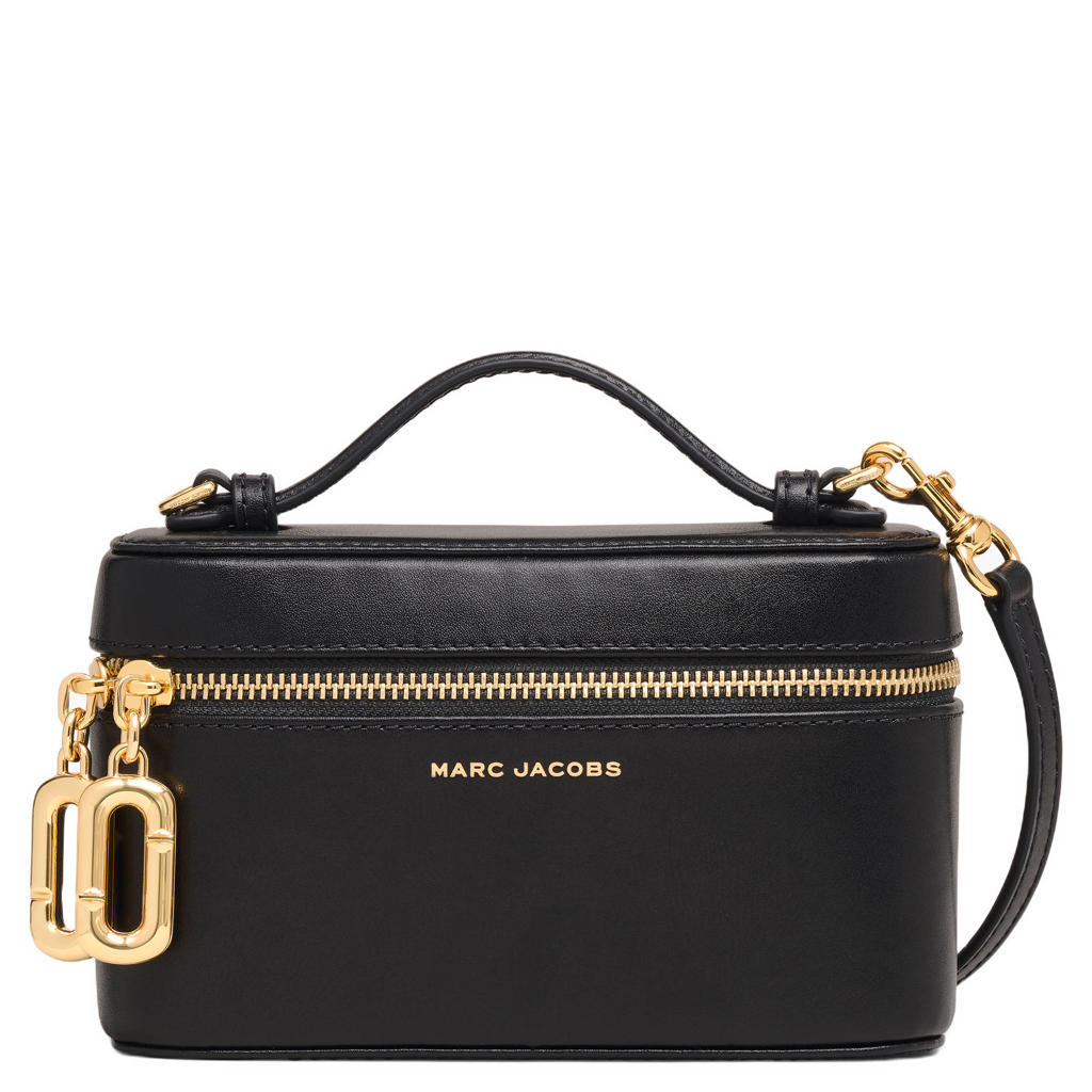 Marc Jacobs leren crossbody tas The E/W Vanity Bag zwart