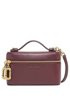 leren crossbody tas The E/W Vanity Bag donkerrood