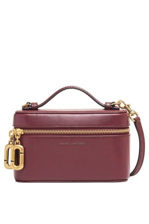 leren crossbody tas The E/W Vanity Bag donkerrood