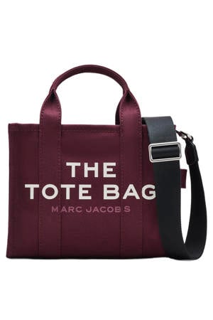 handtas The Small Tote donkerrood