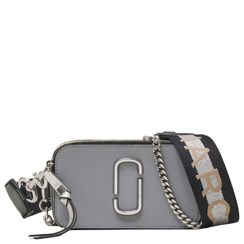 Marc Jacobs leren crossbody tas The Snapshot grijs